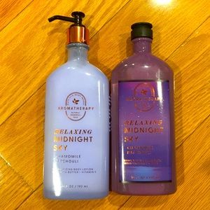 NWT Bath & Body Works Relaxing Midnight Sky Chamomile Patchouli Two Piece Set